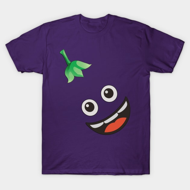 Look Im A Egg Plant! Aubergine, Brinjal Funny T-Shirt by RuftupDesigns